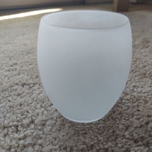 Frosted Glass Candle Holder